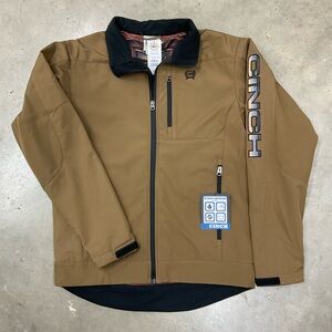 Cinch Men’s Tan Jacket with Black Collar and Trim